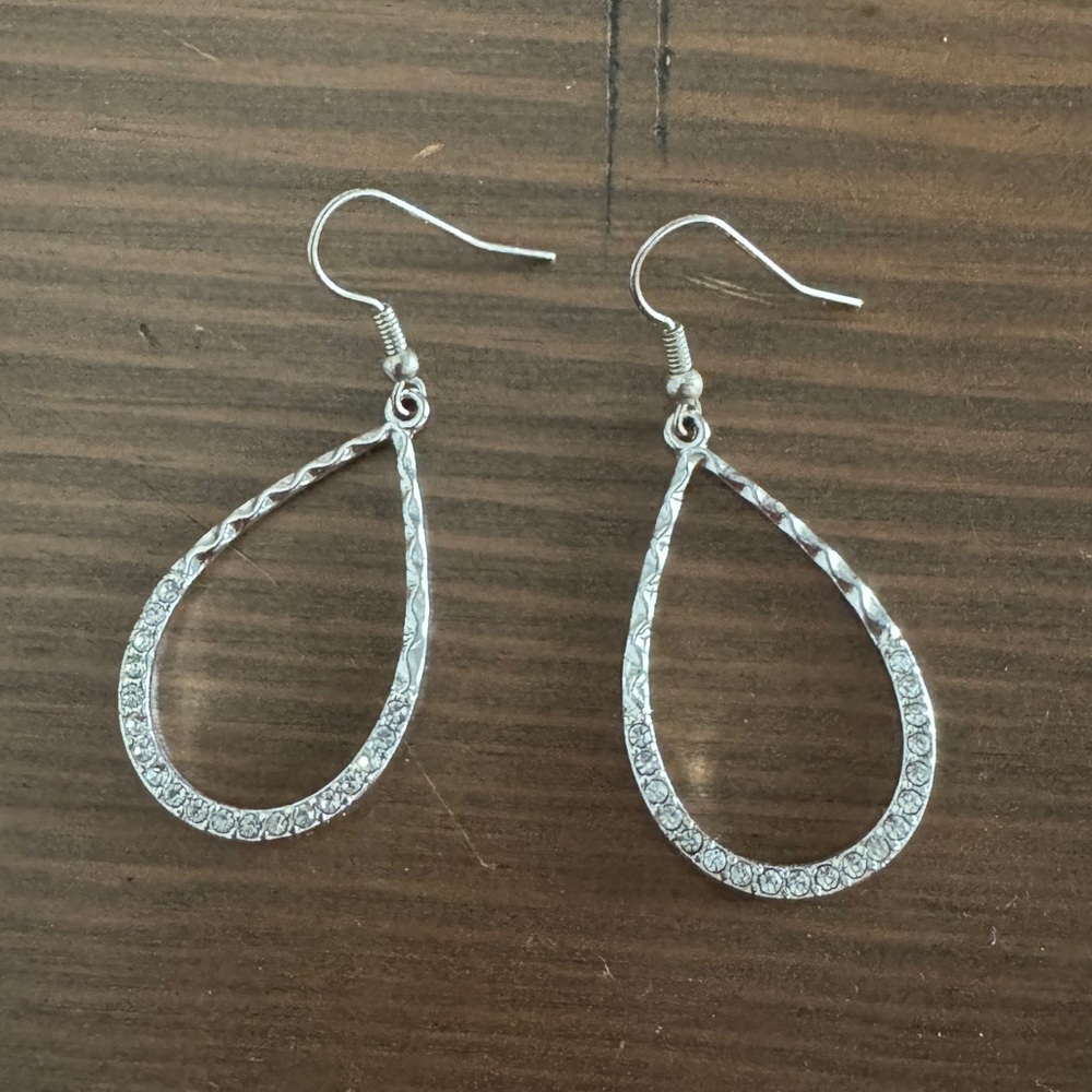 Park Lane Silver Oui dangle Earrings with rhinestones